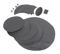 Kisangel 14pcs Black Drum Mute Pads for Cymbals and Drums with Mute Effect and Adjustable Size, Sturdy Ebr Material Practice Pads for Silent Drumming and Musician Accessories