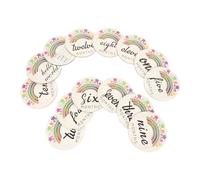 Kisangel 14pcs Month Card Milestone Board Oh Months Cards Newborns Photo Props Age Name Welcome Monthly Birth Babies Newborn Sign Newborn Month Card Wooden