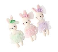 Kisangel 15 pcs Small Plush Bunny Stuffed Animals Soft Cotton Filled Rabbit Dolls for DIY Craft Supplies and Headdress Accessories Pastel Green Purple Pink