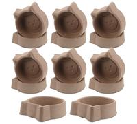 Kisangel 15pcs Disposable Pet Bowls Non-spill Dog Water Dish for Small Pets Portable Paper Food Bowls for Travel Outdoor Feeding Cats Puppies