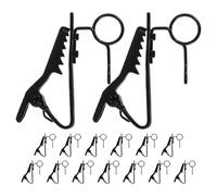 Kisangel 15pcs Lavalier Microphone Clips: Replacement Metal Lapel Mic Clips For Collar Microphones - Compact Design For Secure Hold And Clear Audio Recording