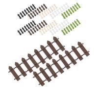 Kisangel 15Pcs Mini Wood Fence Set, Small Wooden Garden Fencing for Miniature Dollhouse, Micro Landscape Craft Decoration with Multi-Color Miniature Picket Fence Accessories for Fairy