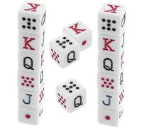 Kisangel 15pcs Portable Game Dice Acrylic Poker Dice for Fun Parties Ktv and Bars and Easy to Use