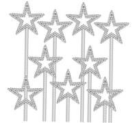 Kisangel 15pcs Star Fairy Wands Plastic Angel Cosplay Props for Party Performance Cute Star Design Smooth Surface Safe Material