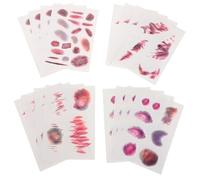 Kisangel 16 Sheets Halloween Makeup Face Decals Realistic Temporary Tattoo Scar Stickers for Zombie Costume Party Fun and Creative Imagination Variety of Wound Styles for Adults