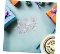Kisangel 160pcs Shower Cake Toppers Butterfly Cake Supplies Butterflies for Decorating Pick Lavender