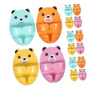 Kisangel 16pcs Adhesive Power Outlet Hooks Bear-Shaped Plastic Cord Organizer for Kitchen Bathroom Bedroom Self-Stick Wall Mount Appliance Plug Holder for Efficient Cable Management