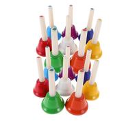 Kisangel 16pcs Educational Handbells Diatonic Musical Bells for Classroom Music Education and Rhythm Training Tones for Group Activities and Events