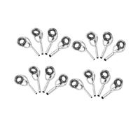 Kisangel 16pcs Fishing Rod Guide Rings Set Stainless Steel Tips Replacement Kit with Ceramic Inlay for Enhanced Durability Freshwater Saltwater Fishing