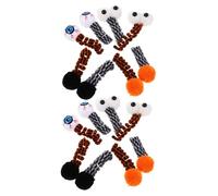 Kisangel 16pcs Halloween Cat Spring Plush Eyeball Interactive Kitten Teething Chew for Swatting Biting Hunting Enrichment Play