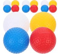 Kisangel 16Pcs Professional Training Golf Balls, Small Practice Golf Balls for Kids, Teens & Adults, White, Yellow, Blue, Red, 4.1X4.1cm, 16 Pieces, 1 Set