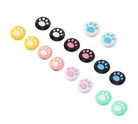 Kisangel 16pcs Silicone Thumb Joystick Covers with Paw Pattern Nonslip Button Caps for Controller Improved Precision and Control and Easy to Clean Adorable Multi-color