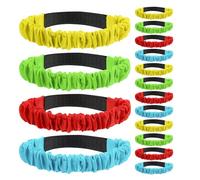 Kisangel 16pcs Three Legged Race Straps Elastic Tie Bands for Outdoor Birthday Party Games Relay Race Supplies for Backyard Carnival Team Building and School Field Day Activities