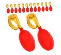 Kisangel 16pcs Water Spray Ring for Pranks Portable Plastic Squirting Rings Easy to Use for Adults April Fools Day Halloween Summer Cooling Entertainment