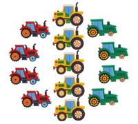 Kisangel 18 Pcs Plastic Farm Vehicle Rings Bright Farming Jewelry for Harvest Season Party Prizes Childrens Safe Play Accessories