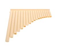 Kisangel 18-Pipe Professional Pan Flute with Carrying Bag, Multifunctional Panpipes Instrument for School Use and Beginners, Cream White Resin Wind Musical Instrument for World Music