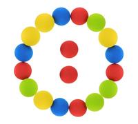 Kisangel 18pcs Soft EVA Golf Training Balls for Indoor and Outdoor Practice Lightweight Mini Golf Balls with Red Yellow Green Blue for Backyard Garden Park Skill Improvement