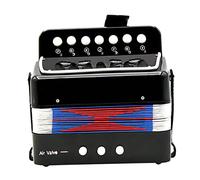 Kisangel 1pc Beginner Accordion Musical Instrument for Early Learning Black Abs Material Introductory for Boys and Develops and Sense of Cadence