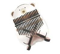 Kisangel 1pc Cartoon Bear Finger Piano Chic Acrylic Keys Thumb Piano for Beginners Smooth Polished Surface Durable Design Enjoy Beautiful Music Relaxing Instrument