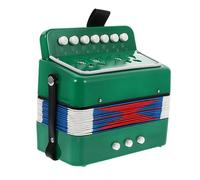 Kisangel 1Pc Key Accordion Lovely Educational Musical Instrument for Enhance Musical Talent Coordination for Boys Fun Creative Design Green