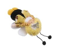 Kisangel 1Pc Knitted Bee Shaped Stuffed Creative Doll for Festivals Soft and Skin Friendly Decoration Birthday present for Adorable Cartoon Design