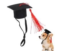 Kisangel 1pc Pet Graduation Cap Adjustable Mini Doctor Hat for Small Animals Adorable Tassel Design for Photo Props and Dress-up for Hamsters Chinchillas and Other Small Pets
