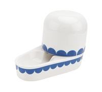 Kisangel 1PC Rabbit Waterer Ceramic Drinking Bowl for Pet Blue Ceramic Water Bowl for Rabbits