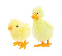 Kisangel 1Set Adorable Plush Wind Up Chick Duck Color Cute Clockwork for Easter present Home Decoration for Easy Grasping
