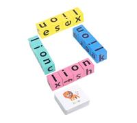 Kisangel 1Set Alphabet Spelling Game for Wooden Letter Blocks with Word Cards Educational Learning Plaything for Early Childhood Development Fun Parent Activity