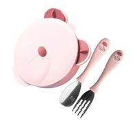 Kisangel 1Set Cartoon Bear Food Serving Bowl Bowl with Temperature Control Keep Food Warm Cold for Weaning and Self Feeding Bear Design