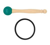 Kisangel 1Set Crystal Bowl Mallet with Rubber Ring Wooden Knocking Stick for Singing Bowls Durable Mallet for Various Exquisite Workmanship Safe Material
