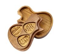 Kisangel 1Set Guitar Pick Holder Case with Durable Picks Convenient Guitar Shape Storage Box for Guitarists and Music Lovers Practical Present for Beginners and Professionals