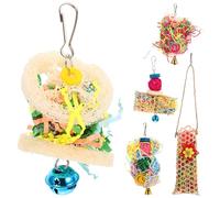 Kisangel 1set Hanging Parrot Chewing Toys for Birds Bite-resistant Molar Toy for Pet Birds Fun and Safe Cage Accessory for Parakeets Cockatiels and Lovebirds