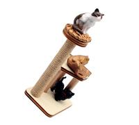 Kisangel 1Set Miniature Wooden Cat Tree Model Creative Doll House Accessory for Realistic Pet Decor for Mini House Layouts and Photography Props