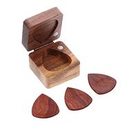Kisangel 1Set Natural Wooden Guitar Picks Boxed Plectrum Durable Folk Guitar Picks for Enhanced Sound Quality Smooth Finish for Beginners and Musicians