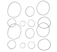 Kisangel 2 Packs Recorder Repair Rubber Belt Flexible Absorb Vibrations Black Rubber Cassette Maintenance Belt for Stereo Systems and Tape Decks