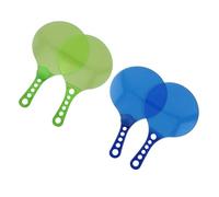Kisangel 2 Pairs Plastic Badminton Ball Rackets Lightweight Beach Paddle Racket Outdoor Sports for Backyard Park Vacation Fun Random Color No Balls Random Color