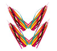 Kisangel 2 Pairs Rainbow Handlebar Streamers for Scooter Accessories Colorful Satin Tassel Ribbons Soft Safe Decorations for Boys Birthday Parties and Summer Outdoor Riding