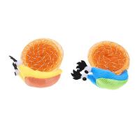 Kisangel 2 Pcs Cat Grinding Claw Toys Interactive Soft Tube Snail Shape Pet Teasing Toy for Indoor Cats Kitten Plaything Random Color