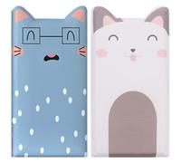 Kisangel 2 Pcs Cat Wall Stickers PVC Self-Adhesive 3D Animal Decoration Easy to Apply Assorted Colour for Room Themed Parties