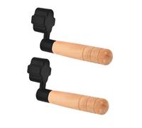Kisangel 2 Pcs Guitar String Winder and Peg Puller with Wooden Handle Black for Acoustic, Electric, Bass, Ukulele String Instruments Maintenance