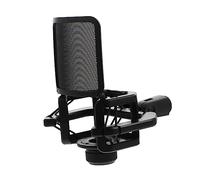 Kisangel 2 Pcs Handheld Mic Shock-proof Frame Mic Shockproof Mount Work Desk Mic Clip Holder Anti-vibration Mic Holder Shockproof Mount for Microphone Shockproof Mic Mount Black Plastic