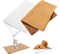 Kisangel 2 Pcs Self-heating Pet Mats for Dogs and Cats Fleece Thermal Cushions to Keep Pets Warm for Indoor Use and Cat Houses Comfortable and Portable