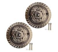 Kisangel 2 pcs Vintage Decorative Pendant Light Plate with Hook Metal Chandelier Canopy Ceiling Fitting Sturdy Antique-Style Hanging Fixture for Home Lighting