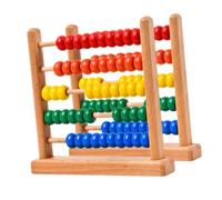 Kisangel 2 Pcs Wooden Abacus for Preschool Early Math Education Bead Counter for Portable Five-column Training Tool Enhancing Calculation Skills and Cultural Learning