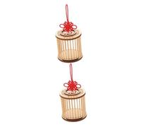 Kisangel 2 pcs Wooden Cage Transport Carrier for Outdoor Use Smooth Surface Insect Habitat for Nature Exploration and Learning Portable Round Design for Safe Animal Keeping