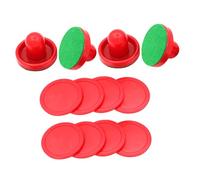 Kisangel 2 Sets Air Hockey Pusher Replacement Set with Self-adhesive Lint Pads Tabletop Air Hockey Accessories for Home Party and Event Use Paddle Pads for Smooth Gameplay and Extended
