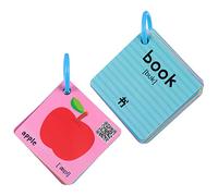 Kisangel 2 Sets English Letters Learning Flash Cards for Educational Cards with Creative Cartoon Design Lightweight for Home