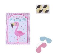 Kisangel 2 Sets Flamingo Game Sticker with Reusable Paper and Cloth Materials, Removable Beak Feature, for Boys and Girls at Classroom Party or Home Decorations