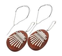 Kisangel 2 Sets Key Mini Kalimba Thumb Piano Portable Sapele Wood Finger Piano with Melodic Tones for Beginners Music Lovers Parent Interaction